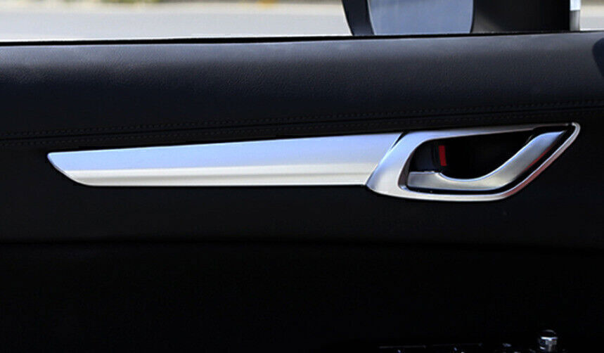 4X for Mazda CX-5 17-24 ABS Matte Silver Inner Door Handle Lock Cover Strip Trim