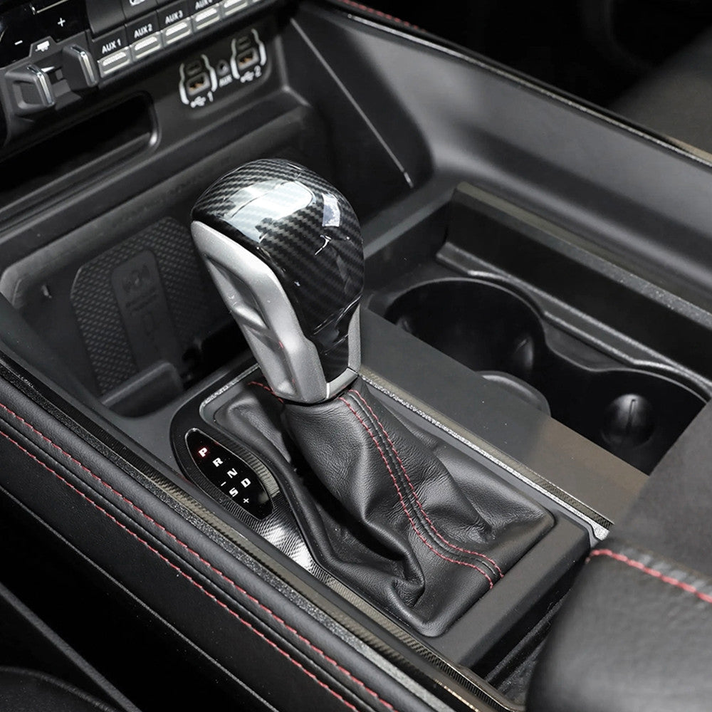 Carbon Console Gear Shift Knob Head Covers Trim for Dodge for Ram 1500 TRX 2018-2023