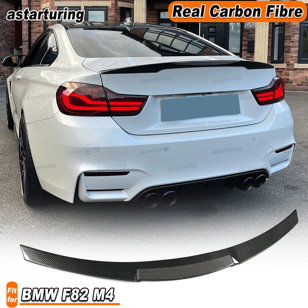Fit for BMW F82 M4 2014-2020 REAL REAL CARBON Rear Trunk Boot Spoiler Wing Lip
