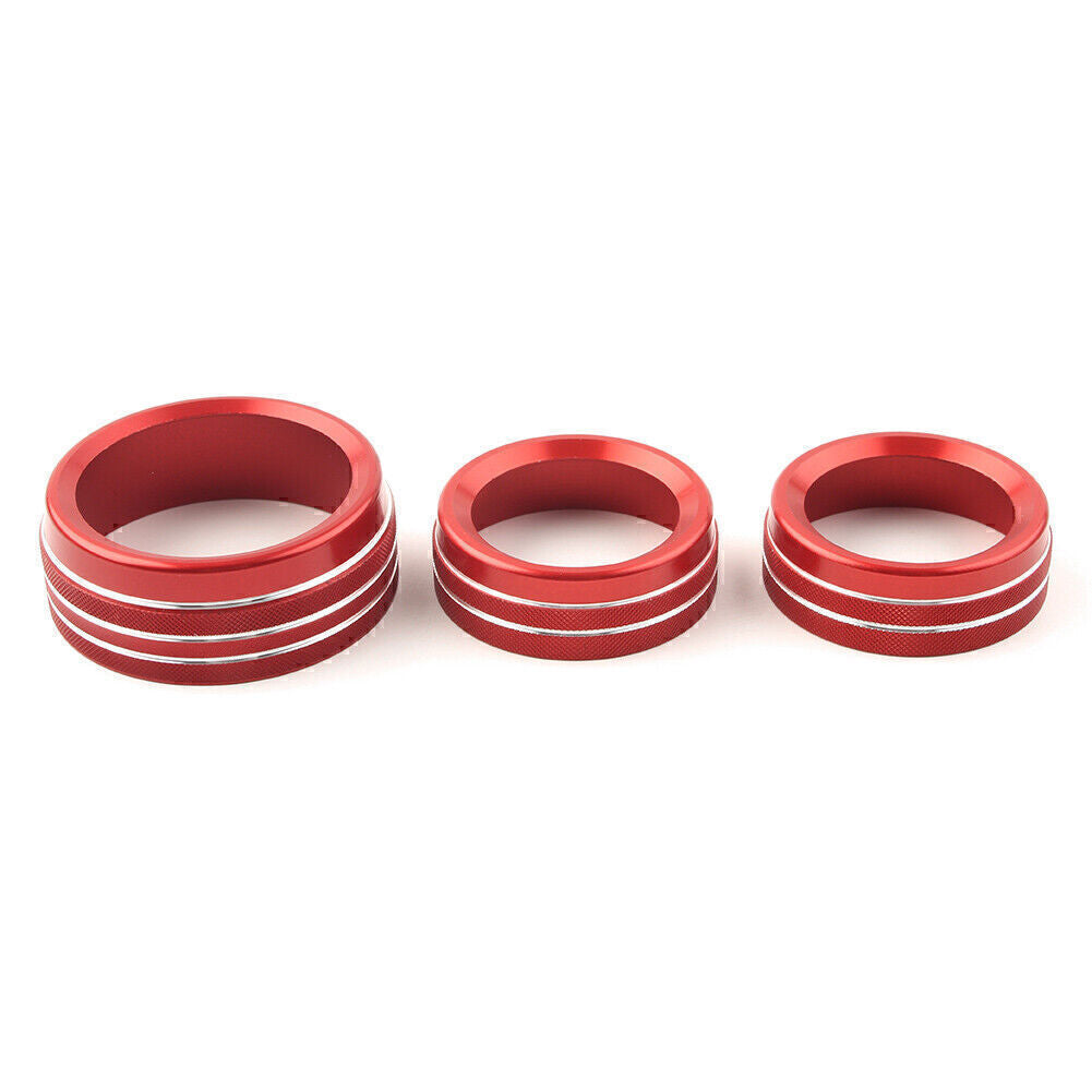3X Red Air Conditioner Switch CD Button Knob for Dodge for Challenger 2015-2024 2016