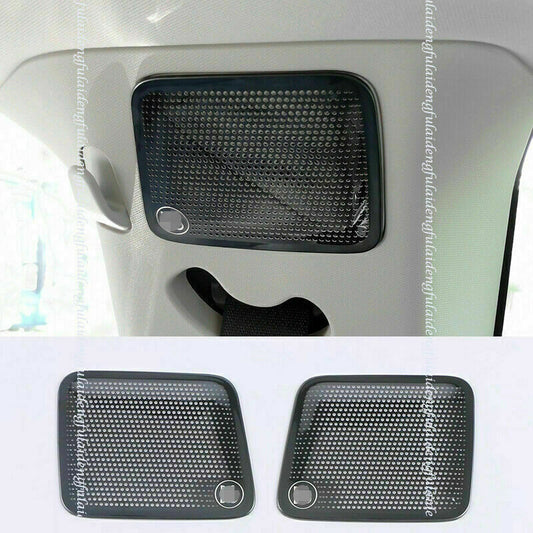 for Ford Explorer 2020-2022 Black Roof Horn Speaker Cover Moulding Trims S.Steel