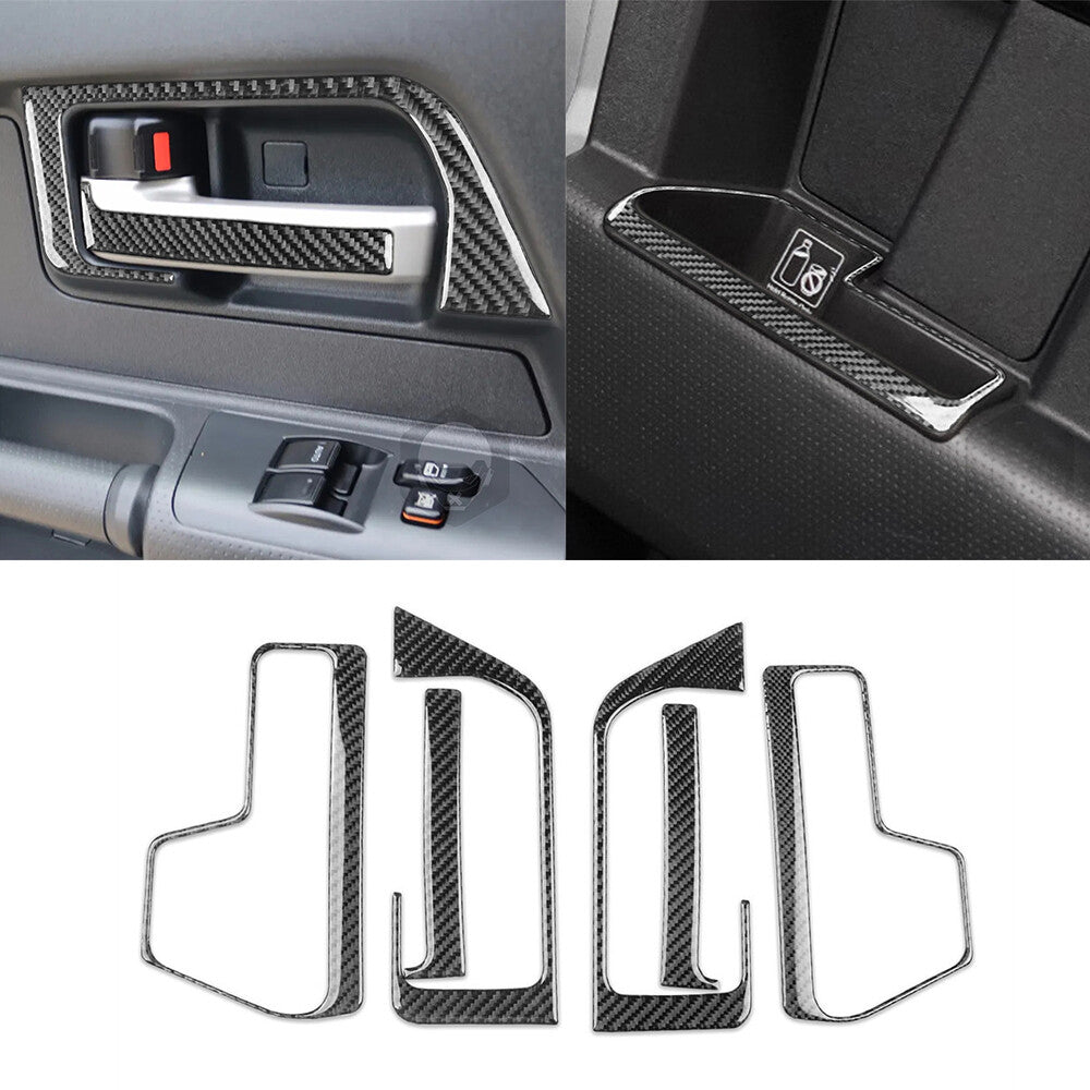 6¡ÁCarbon Fiber Interior Door Handle Panel Trim Kit For Toyot@ FJ Cruiser 2007-21