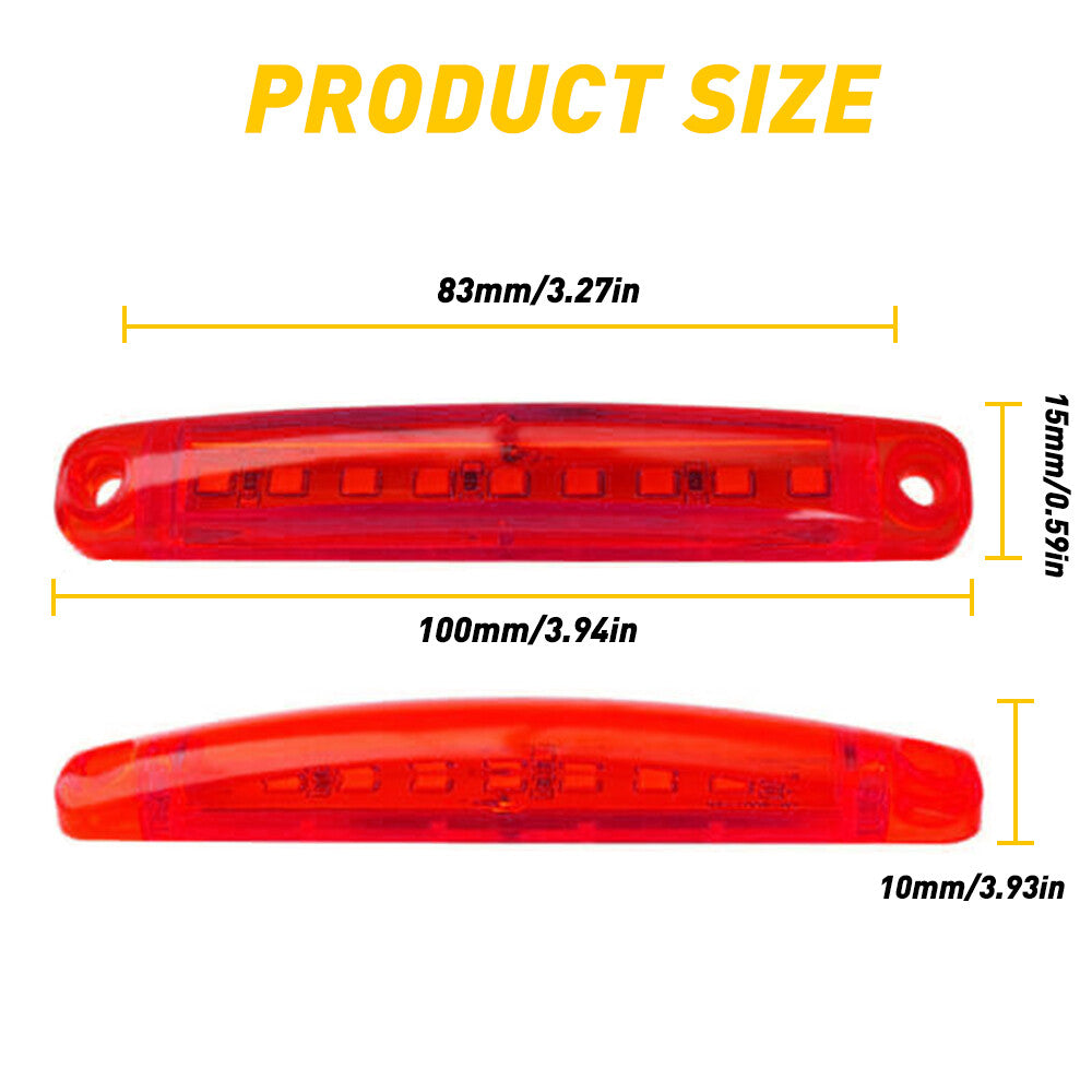5-50X Sealed LED 9 LED Side Marker Lights Clearance 12V Car Truck Trailer Lorry
