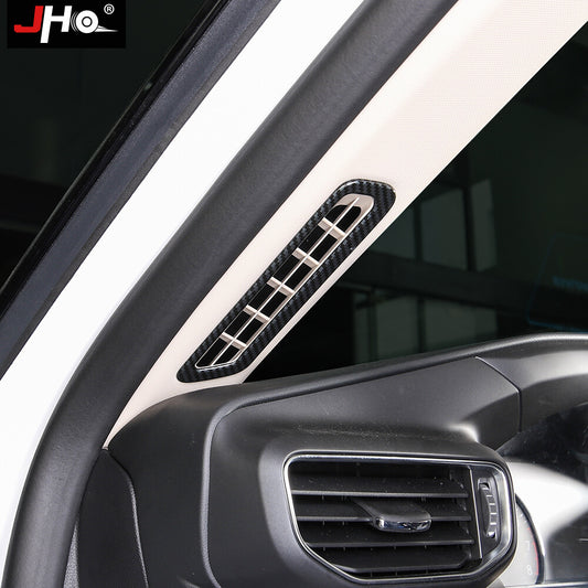 Carbon Fiber A Post Air Outlet Vent Cover Trim Black Deco for Ford Explorer 2020