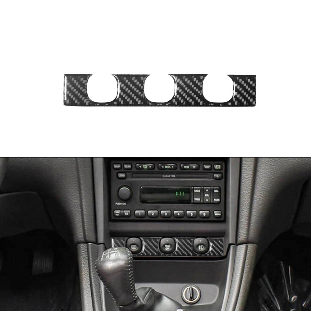 Carbon Fiber Dimlight Switch panel Trim for Ford for Mustang Convertible 2001-2004 A