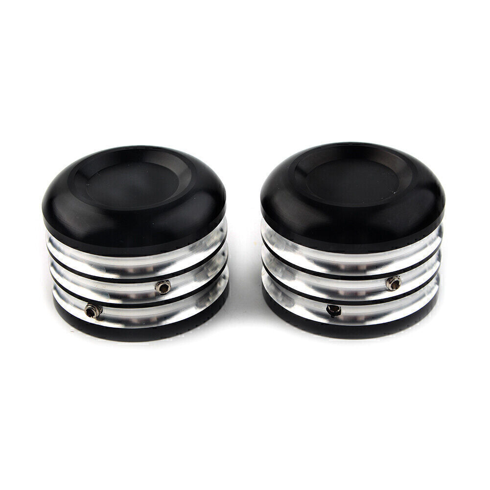 Fit for Harley Dyna Electra Glide Sportster CNC Front Axle Cap Nut Covers Black