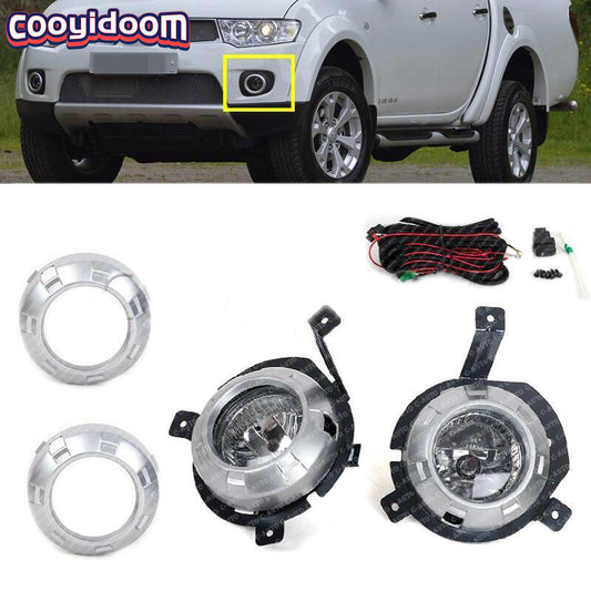 1 Set Fog Lamp with Switch Harness Covers for Mitsubishi Triton / L200 2006-2008