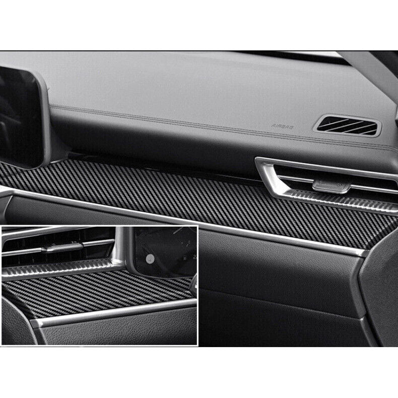 for Kia K5 2021-2023 Carbon Fiber Center Console Dashboard Stripe Cover Trim 2x
