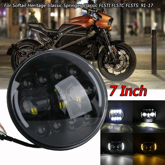 7-inch LED headlights, high/low angel eye LEDs, suitable for motorcycles, for Harley-Davidson , for Honda , for Yamaha .