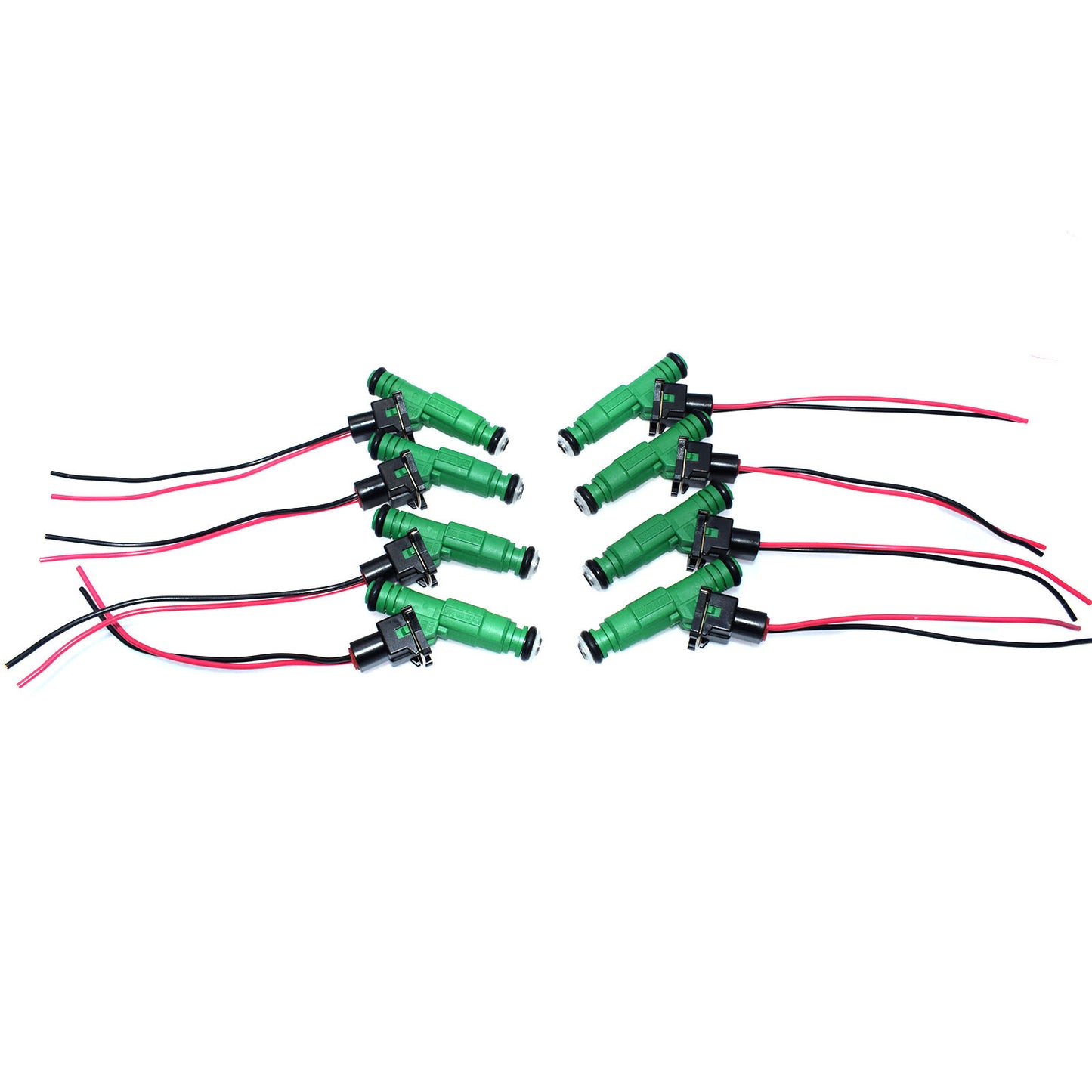8 sets of fuel injectors and wiring harness connectors suitable for Chevrolet,for Volkswagen,for Audi,and for Volvo vehicles with a speed of 42 lb-ft and a capacity of 440 cc.