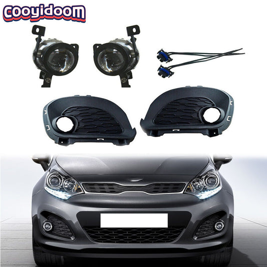 1 Set for KIA Rio Hatchback 2012-2015 Fog Light + COVER + CONNECTOR