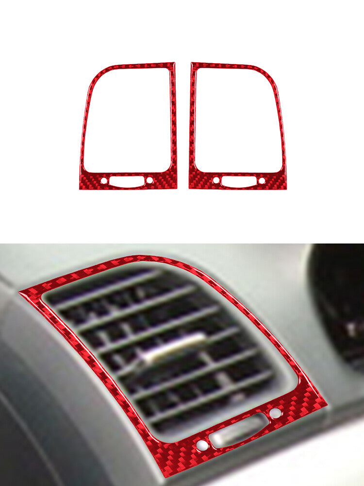 Air Vent Outlet Frame Trim Panel Carbon Fiber Interior for Acura TSX 2003-08 Red