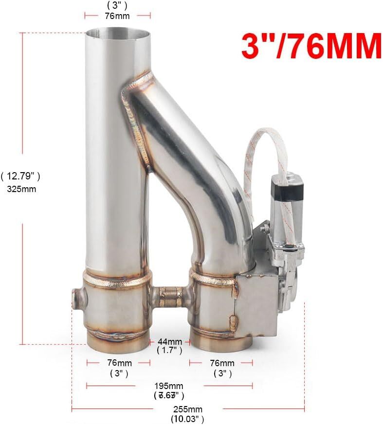 Universal 3-inch stainless steel exhaust pipe kit