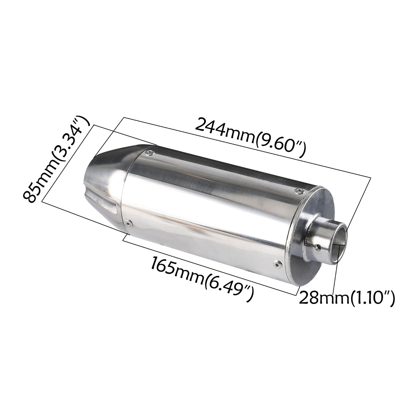 28mm Muffler Exhaust Pipe XR50 CRF50 Pit Dirt Bicycle ATV 110 125cc 140 Apollo SSR
