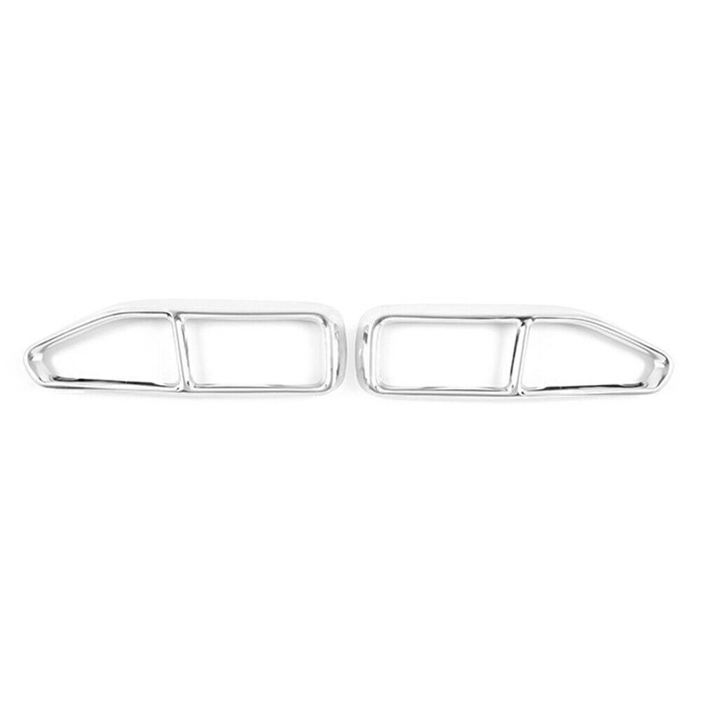 For 19-23 for BMW 7Series G11 G12 Silver Tail Muffler Exhaust Pipe Output Cover Trim