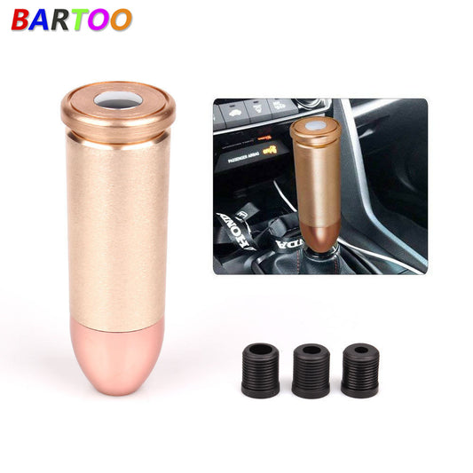 Bullet Gear Shift Knob for Car Manual Transmission Shifter Lever With 3 Adapters