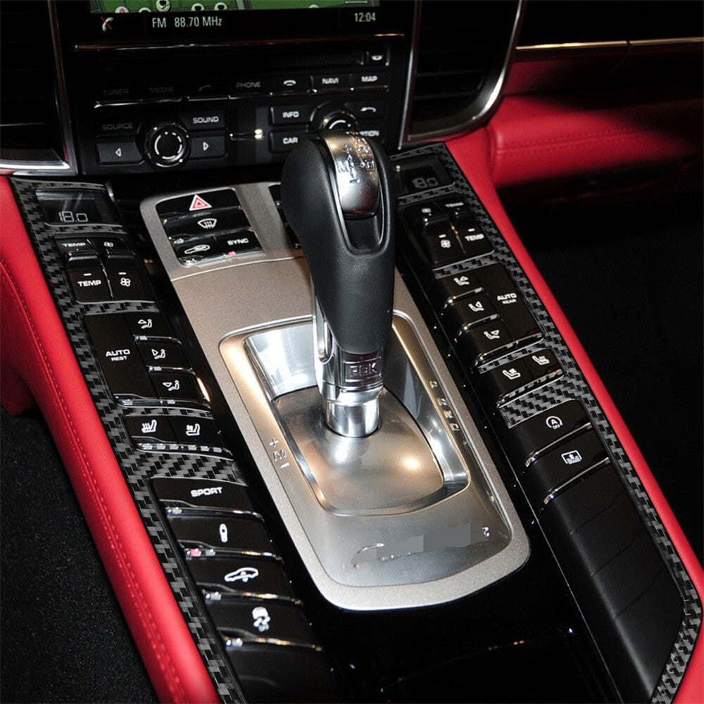Carbon Fiber Central Control Gear Shift Panel Cover for Porsche for Panamera 2010-16
