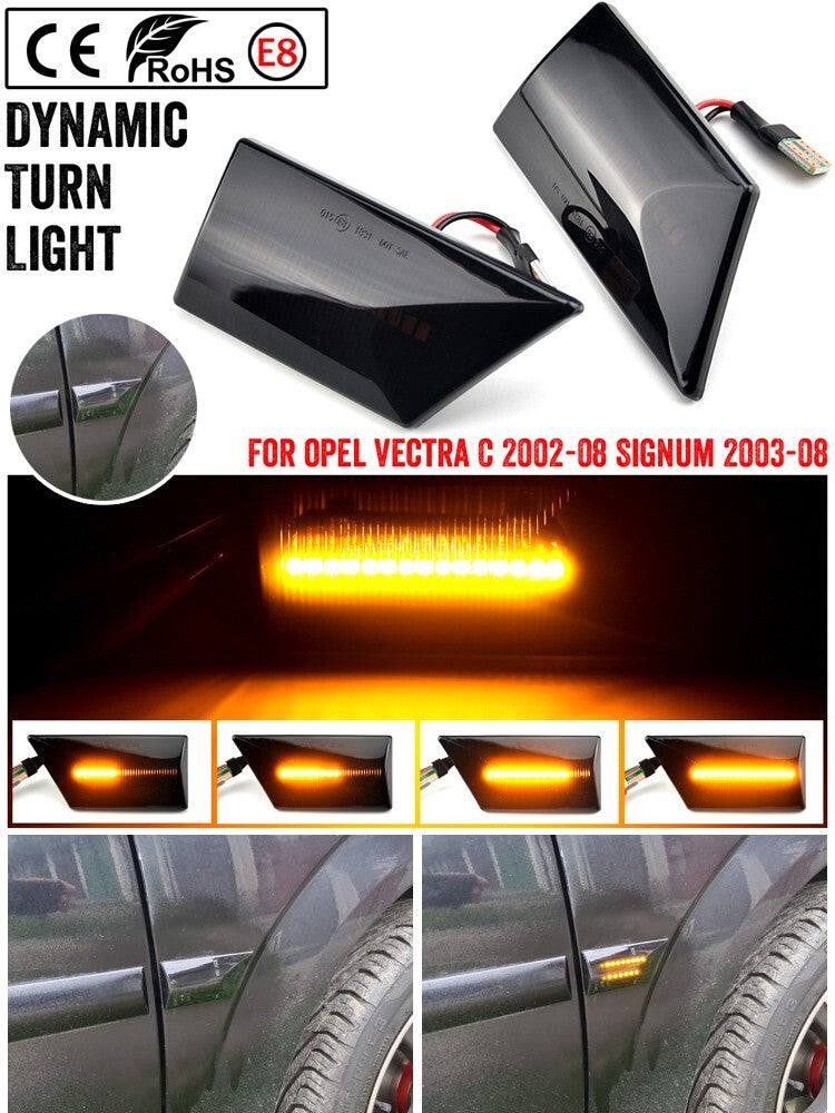 Dynamic Side Marker Turn Light signal lamp for Opel Vectra C Signum 2002-2008