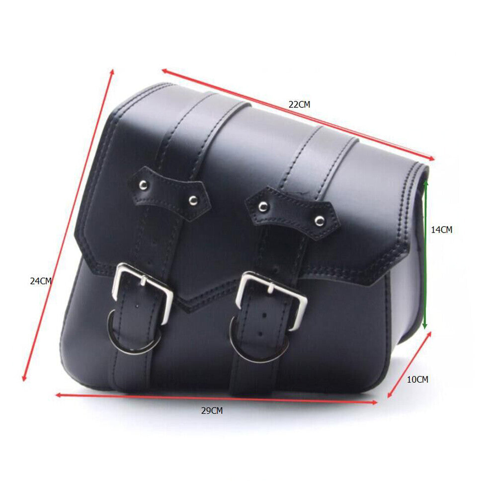 2-Piece Polyurethane Synthetic Leather Motorcycle Saddlebag Tool Bag for Harley Sportster XL 883 1200
