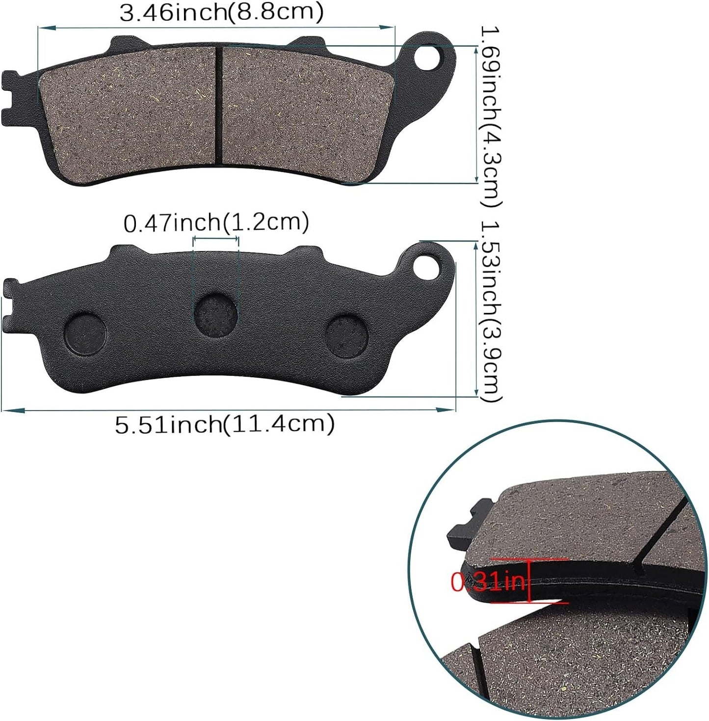 Brake Pads for HONDA CBR 1100 GL 1800 FJS 400 600 F NT 650 700 S 1300 ST 1100