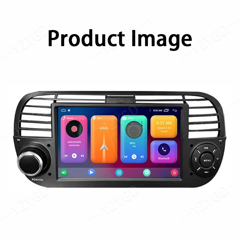 for Fiat 500 2007-2015 2+32G Android 14 Car Radio Apple Carplay Stereo Head Unit