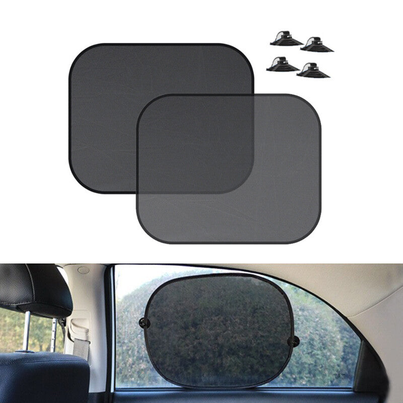 2Pcs Car Sun Shade Side Window Screen Sun Shade Mesh Cover Windshield Sunshade