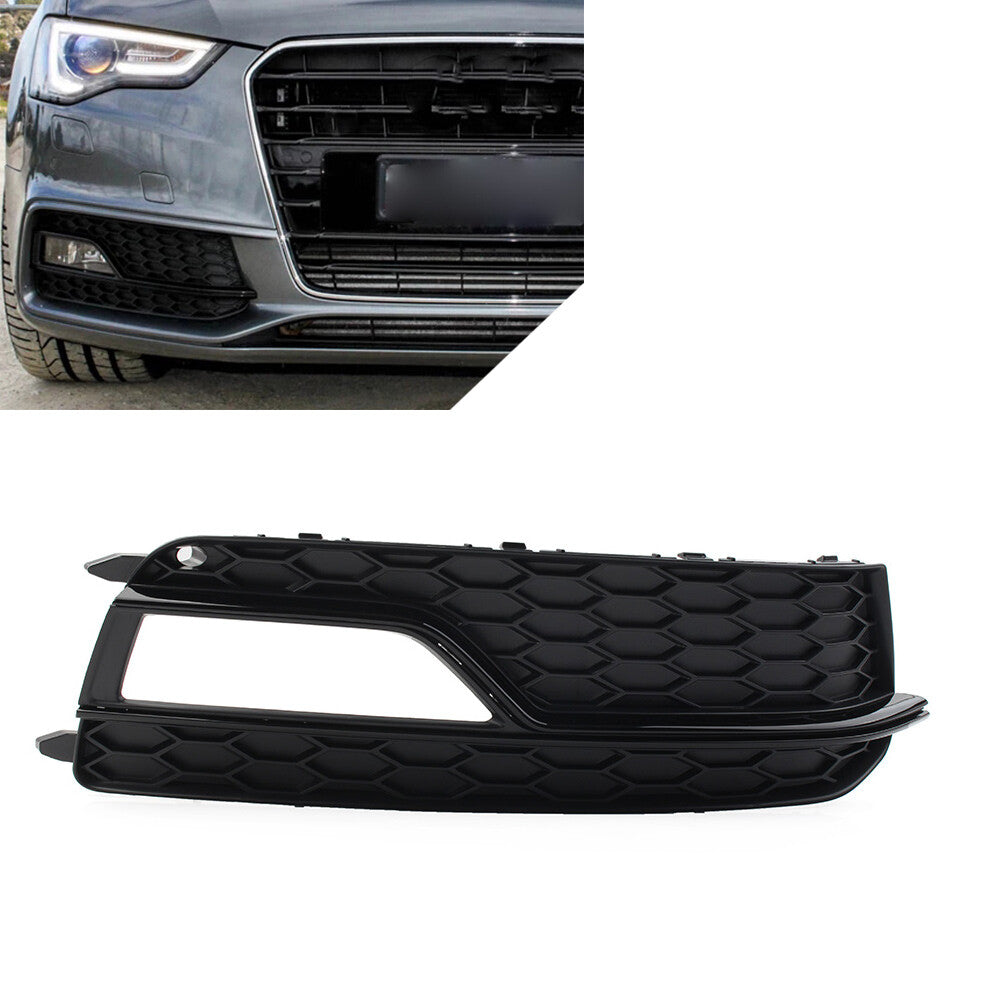 Front Bumper Fog Light Honeycomb Grill Cover for Audi A5 S-Line S5 2013-17 Right