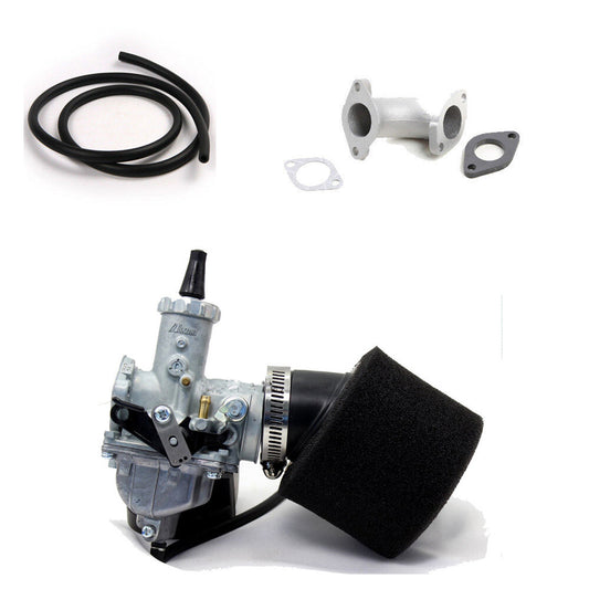 VM26 30mm carburetor + air filter for 200cc and 250cc go-karts/all-terrain vehicles.