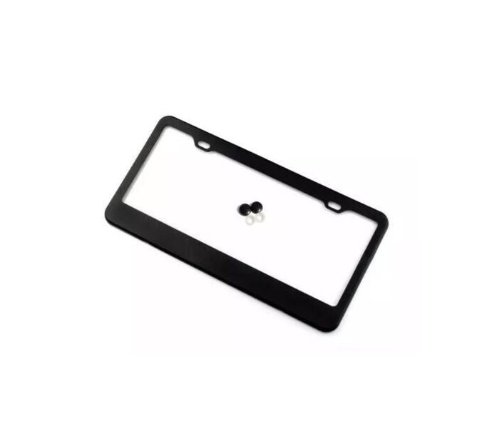 Car license plate frame cover cap rear trunk boot matte black for Volvo