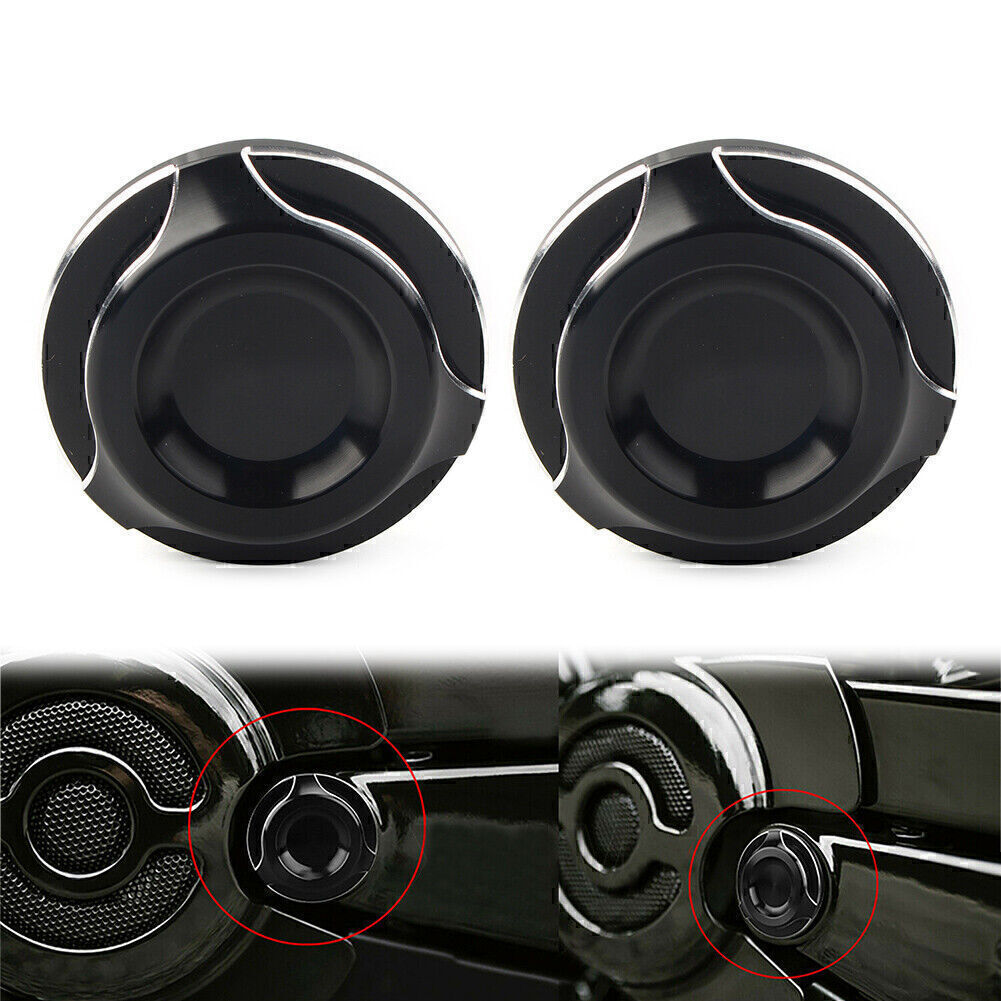1x Black Cut Swingarm Pivot Bolt Cover for Harley V-Rod VRSCF/D/R 2006-2017 2016