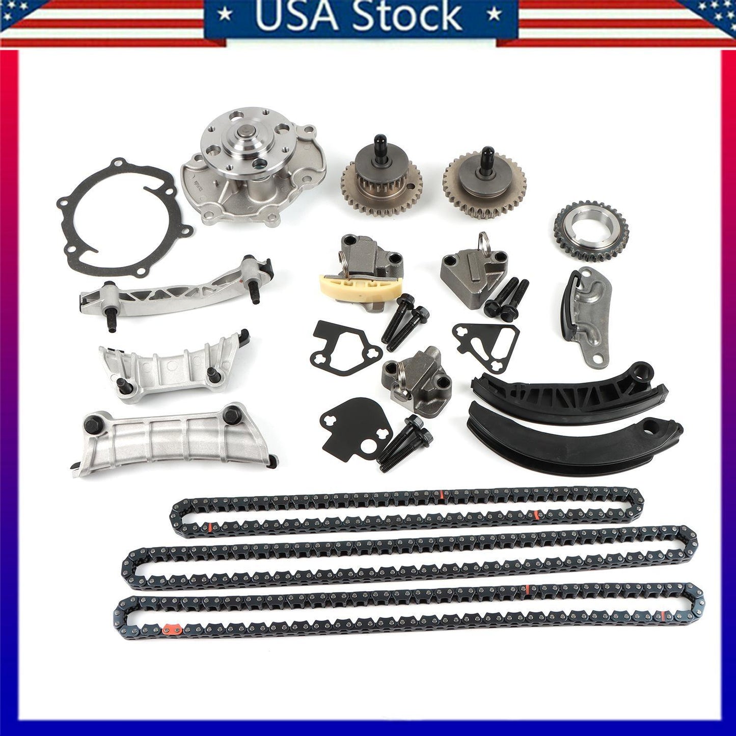 Engine Water Pump Timing Chain Kit for SAAB 9-3 2007-2009 2.8L V6 2792CC 170 CID
