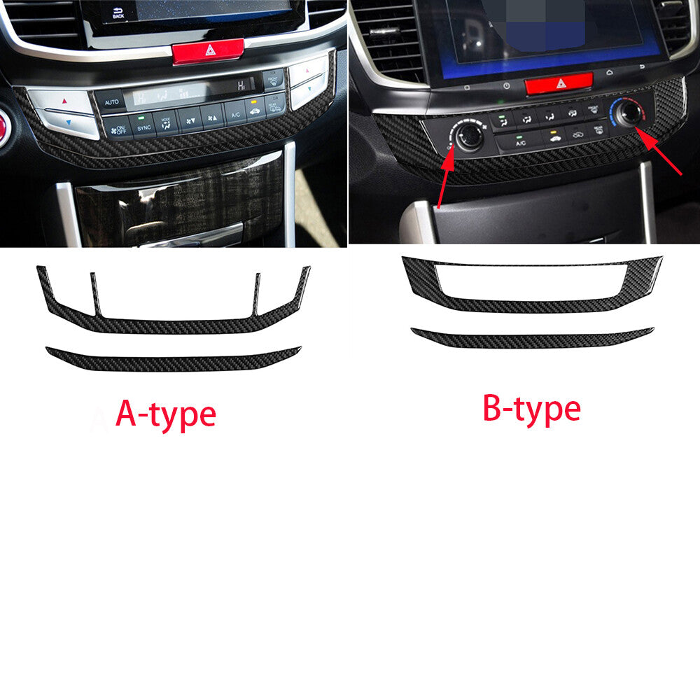 for Honda Accord 2013-17 Center Console Air Condition AC Panel Trim Carbon Fiber