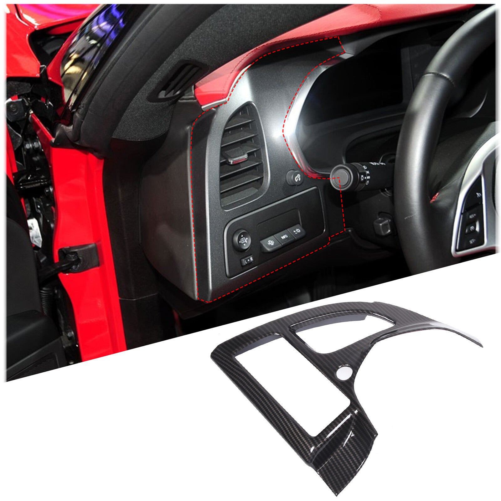Carbon fiber ABS tailgate handle trim cover suitable for Toyota Tundr @ 2022-23