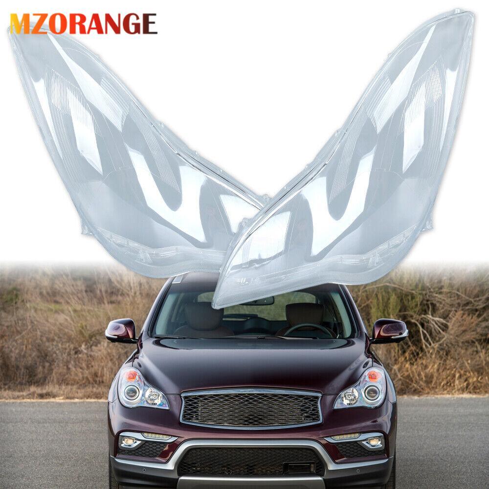 2¡Á for Infiniti QX50 EX25 EX35 2008-2012 Headlight Glass Headlamp Cover