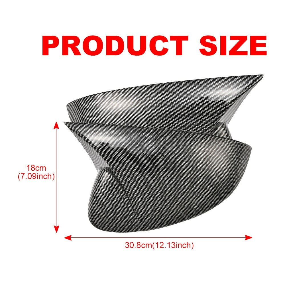 Carbon Fiber Look Car Side Wing Mirror Cover For 2021-2023 for VW for Golf MK8 GTI GTD