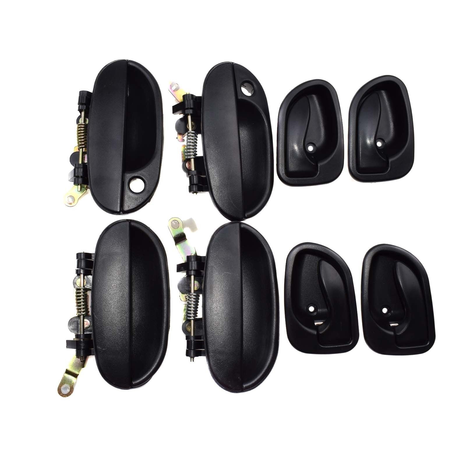 8pcs BlackBlack Door Handles Controls Set for Hyundai Accent 95-99 8265022000CA