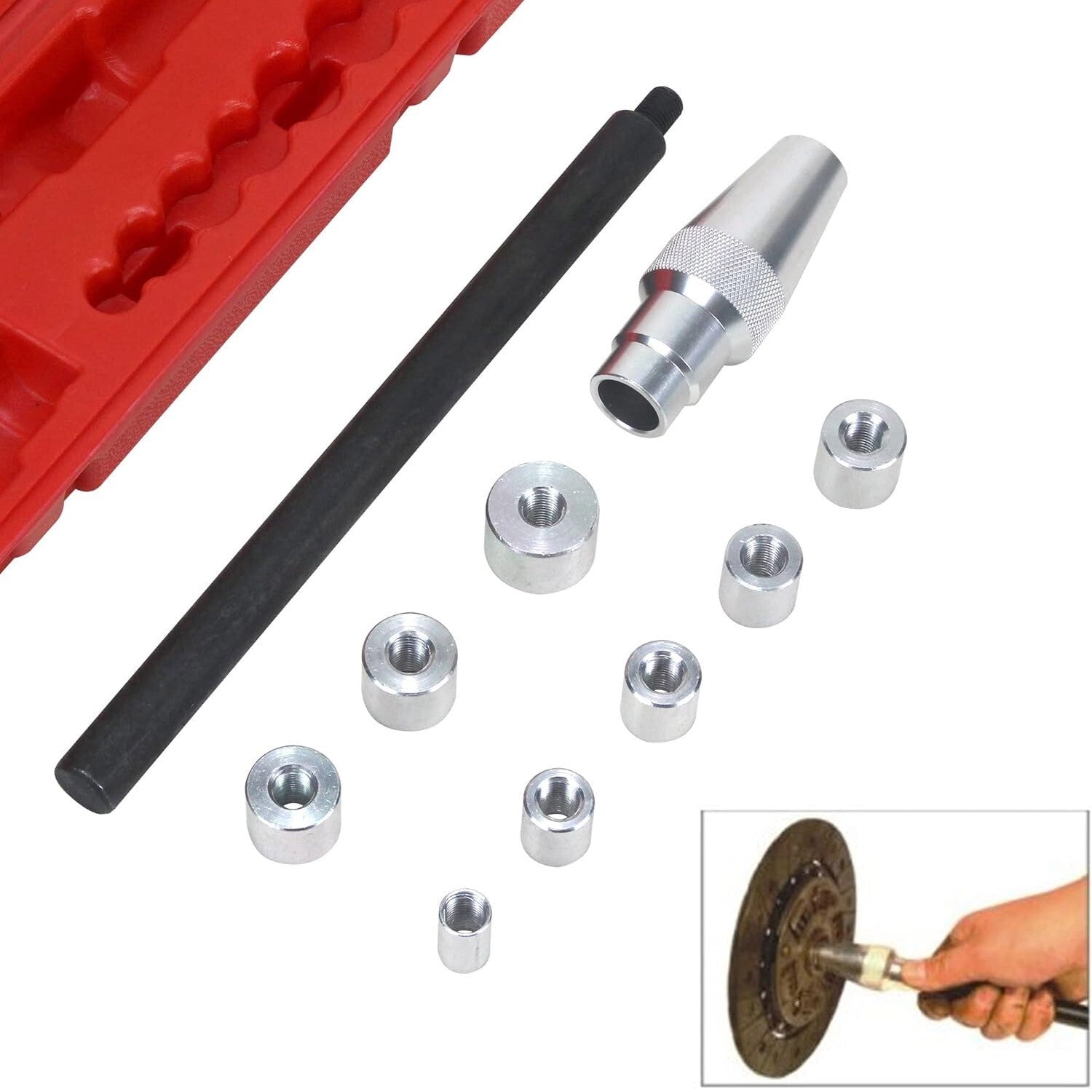 10-piece universal clutch alignment tool kit, clutch bore straightener 11~25 mm