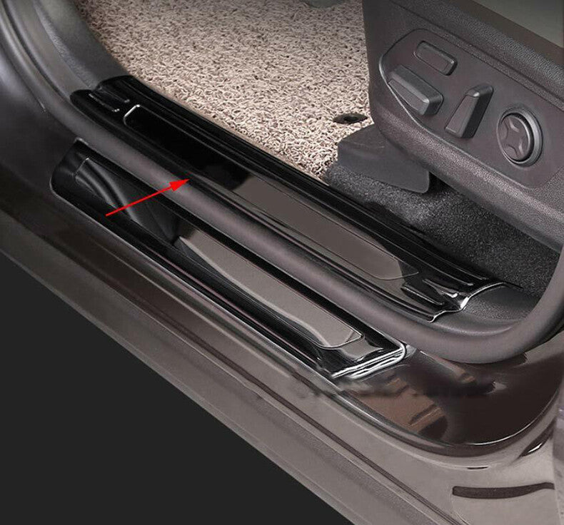 for Kia Sorento 2021-2023 Black Door Plate Sill Scuff Cover Anti Scratch Trim 8x