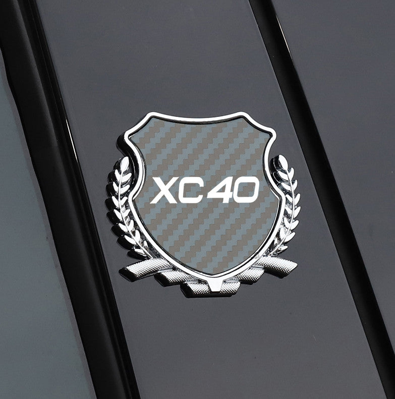 Carbon fiber black and red car keychain/key ring with horseshoe buckle for Audi A3