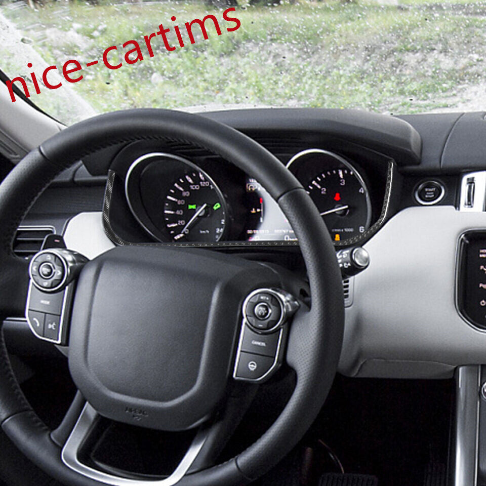 For LR for Range Rover Sport 2014-17Carbon Fiber Dashboard Panel Steering Wheel Trim