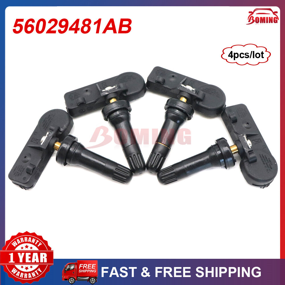 4x New Tire Pressure Sensor TPMS for Jeep Grand Cherokee 08-10 433MHz 56029481AB