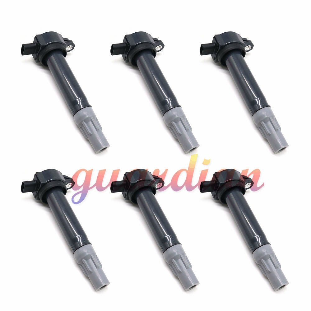 Ignition Coils Set of 6 Black UF502 for Chrysler for Dodge 2.7L 3.5L 4.0L 4606869AB