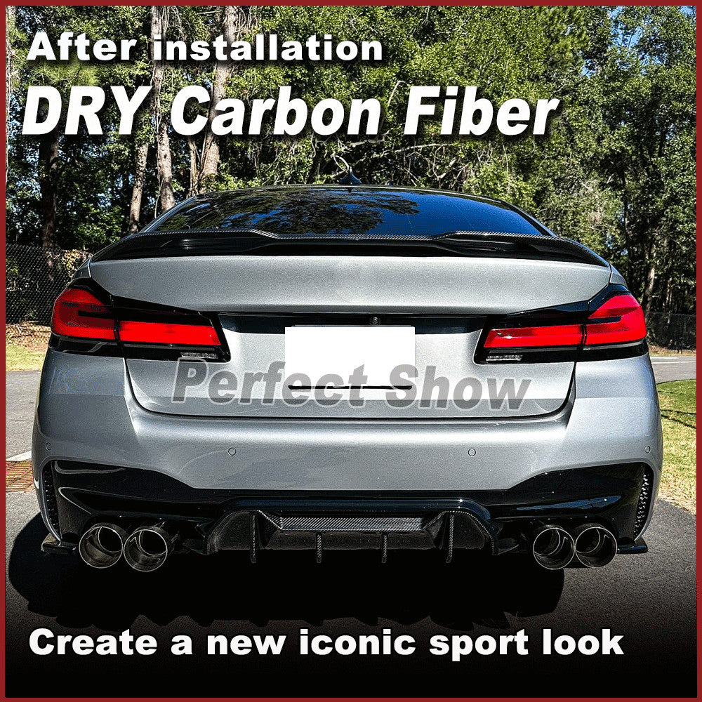 Fit for BMW G30 5Series 530i 540i M5 DRY CARBON Rear Trunk Roof Lip Spoiler