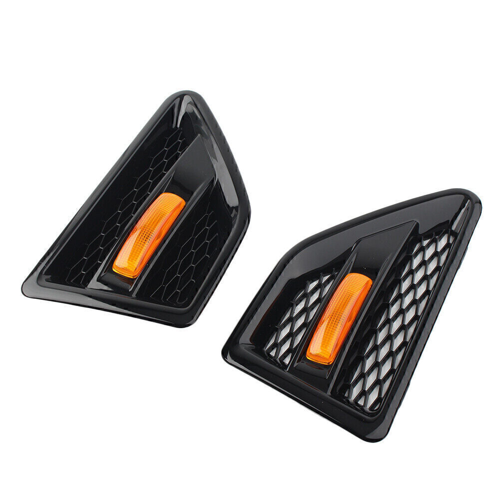 for Land Rover Freelander2 LR2 2006-2016 2015 Black Side Vent Mesh Grill w/Light