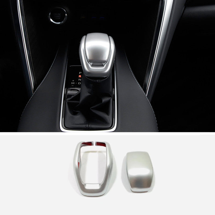 Matte Silver Gear Shift Knob Shifter Cover Cap Trims for Toyota Venza 2021-2023