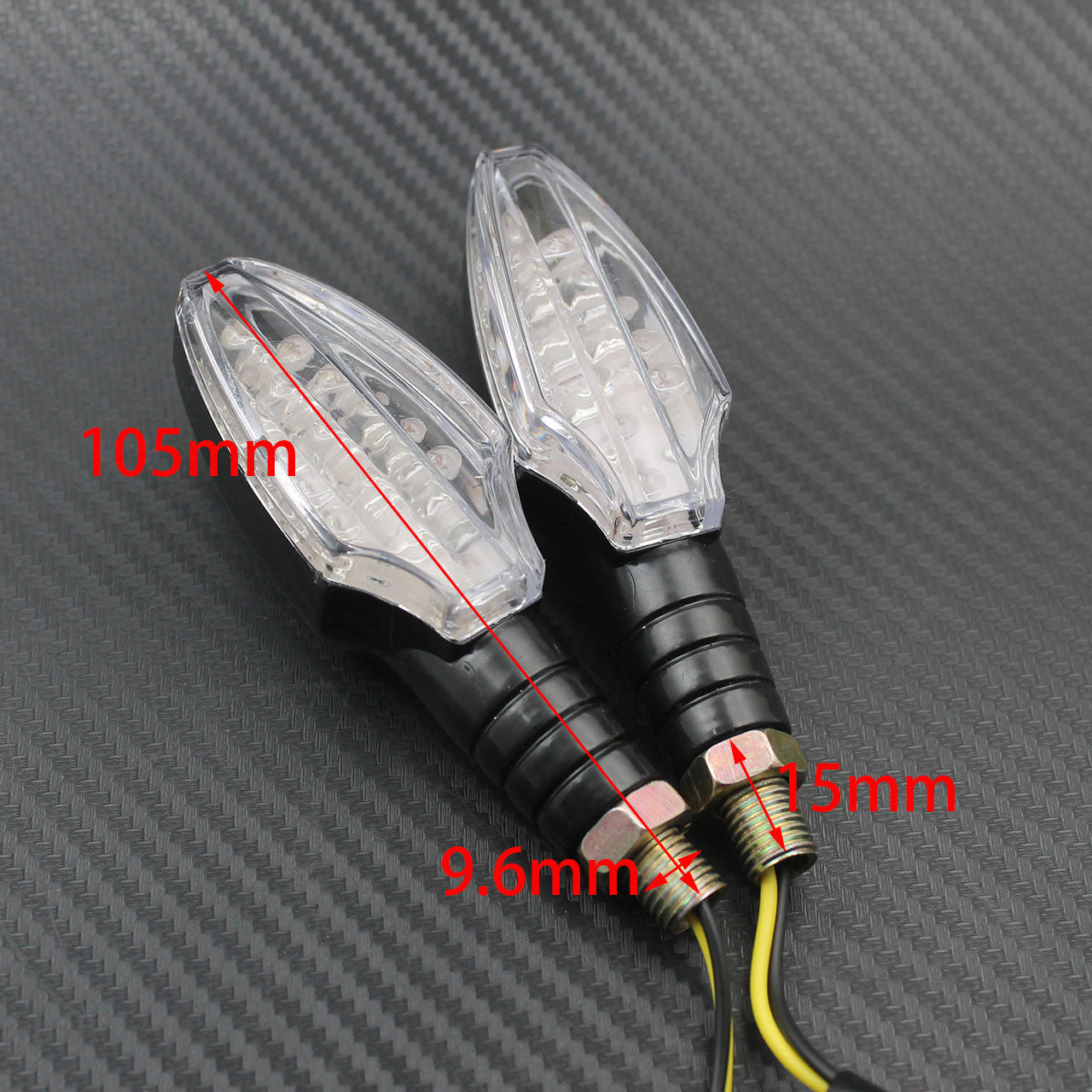 Waterproof 12V Indicator Blinker Flash LED Turn Signal Light BlueAmber Lamp