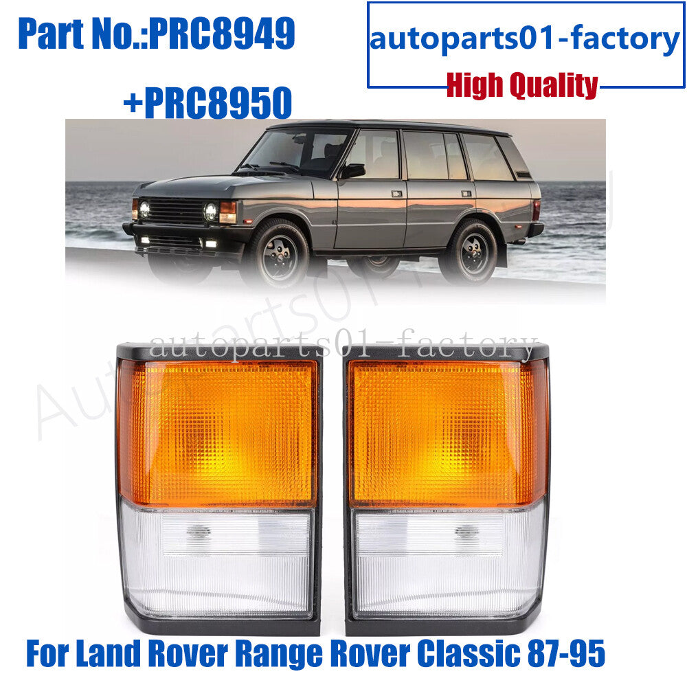Front L+Right Turn Signal Corner Lamps for Land Rover for Range Rover Classic 87-95