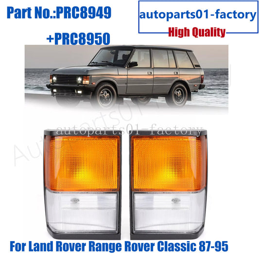 Front L+Right Turn Signal Corner Lamps for Land Rover for Range Rover Classic 87-95