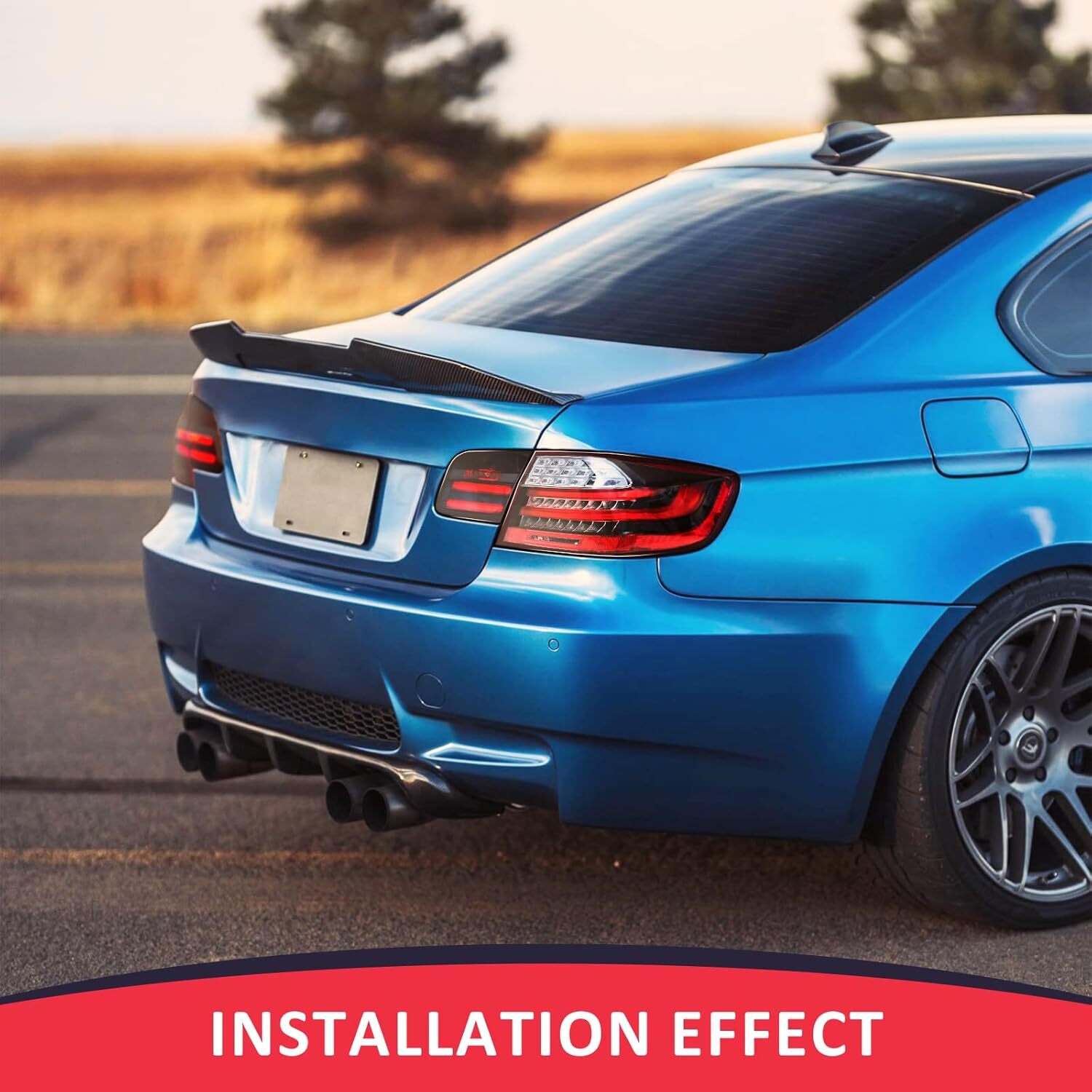Tail Lights Rear Lamp LED Smoke Fit for 2008-2013 for BMW 3-Series M3 E92 Coupe LCI