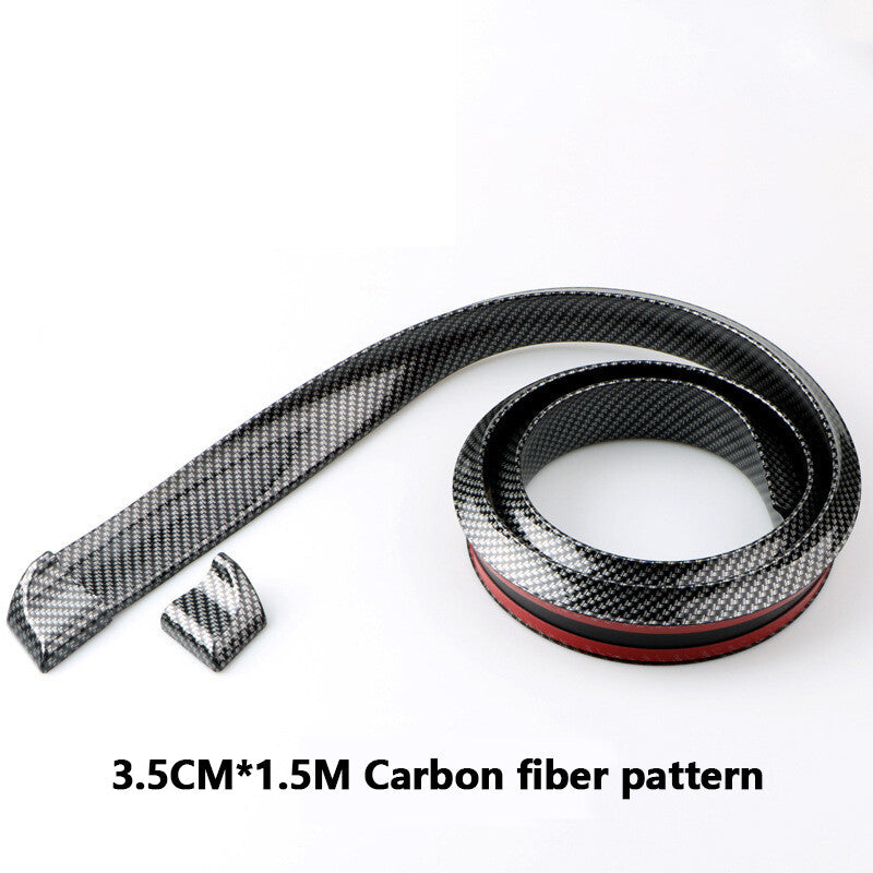 1 x 4.9-foot car trunk boiler roof lip kit, carbon fiber rear wing trim, and tail fin.